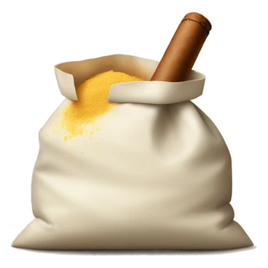 a bag of flour smokes a cigar sticker