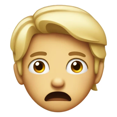 Facial emotion of panic sticker