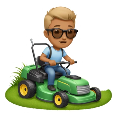 guy farting while mowing lawn  sticker