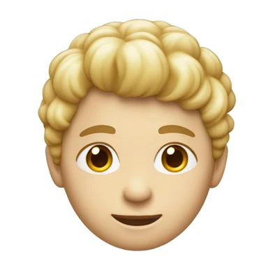 Niño de piel blanca pelo con un fadecut rubio y laptop marca apple sticker