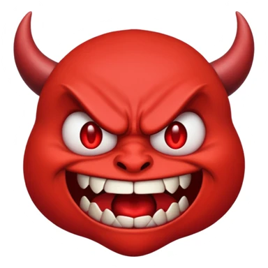 Evil emoji sticker