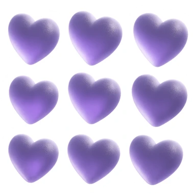 purple heart, frosted look, no text sticker