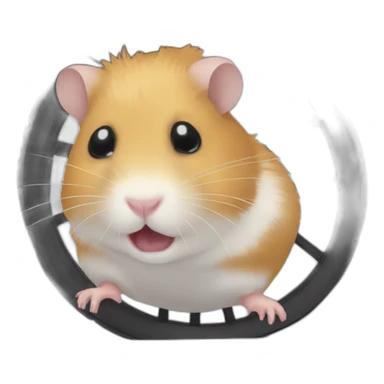 Hamster qui fait sa roue sticker