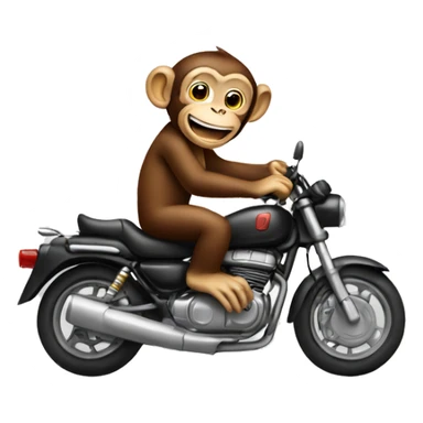 smiling monkey on motorcycle sticker