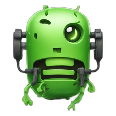 consumed green android operating system that's coding sticker