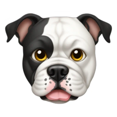 Mestizo bulldog blanco con lunares negros sticker