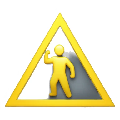 electrician symbol in yellow triangle sticker