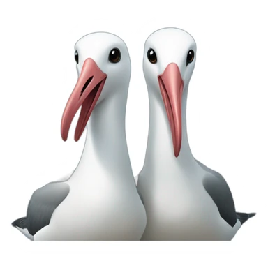 two albatrosses + one sailboat sticker