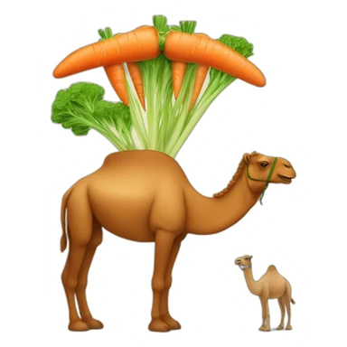 carrot eating camel eatong sticker
