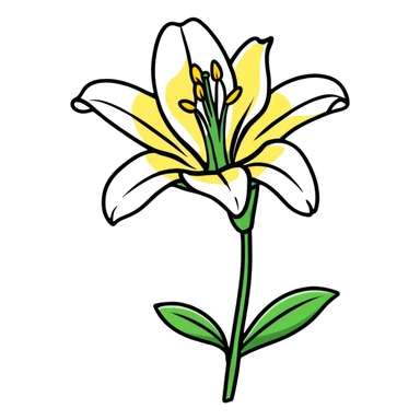 lily flower sticker