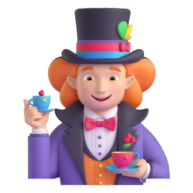 Mad Hatter character from Alice in Wonderland sticker