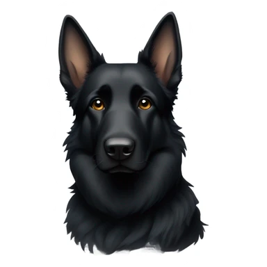 German shepard black and have a lot of furs sticker