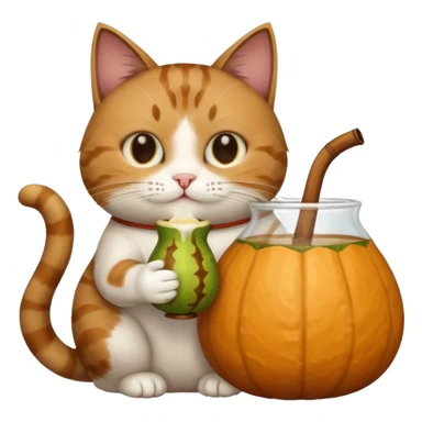 gato tomando mate sticker