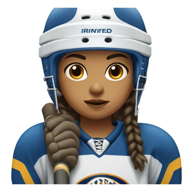 Girl hockey player sticker