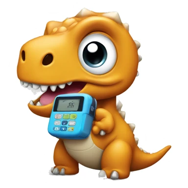 Dino with an insulin pump sticker