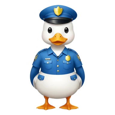 Police white duck full body sticker
