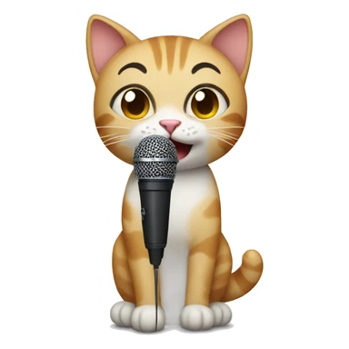 karaoke cat sticker