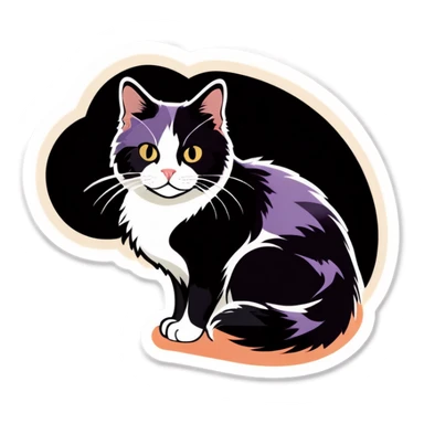 Diluted calico cat ￼ sticker