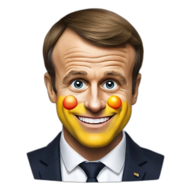 Emmanuel Macron déguisé en clown sticker