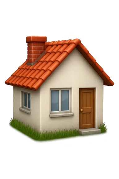 emoji stile iphone di una casetta, IPERREALISTICO 4K sticker