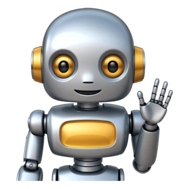 AI robot with speech bubble sticker