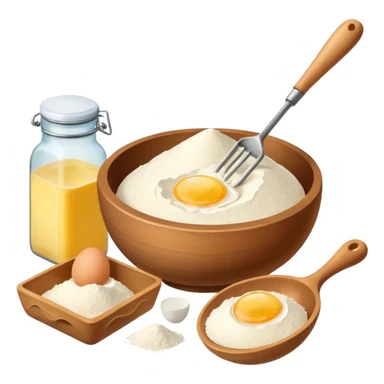 baking ingredients ready for preparation sticker