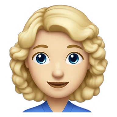 Maestra de inglés rubia y ojos azules sticker