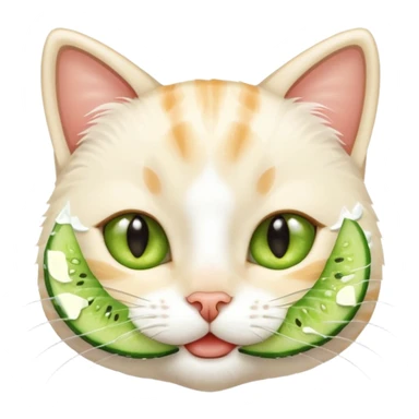 un gato haciendo skincare sticker