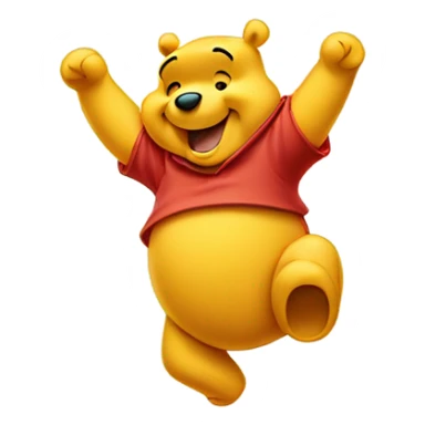 Winne the Pooh waving hello sticker