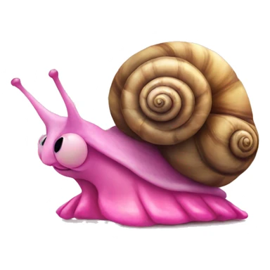 A snail with two eyes with a pink bow ontop of the shell sticker