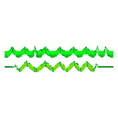 green sine wave in oscilloscope sticker