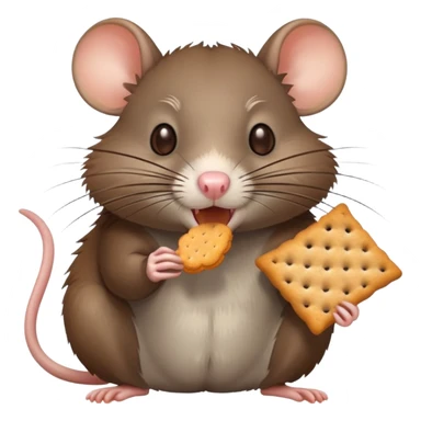 Rat eating a cracker  sticker