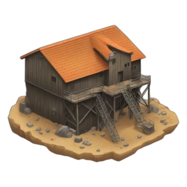 mine shaft/Mining Building house sticker