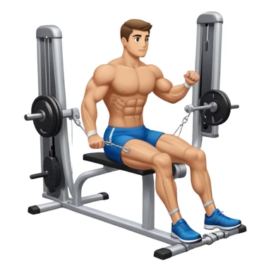 man cable-machine-leg-exercise sticker