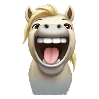 HORSE FRONT SIDE LAUGHING WITH SMILE sticker