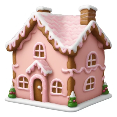 Light pink ginger bread house in detail sticker