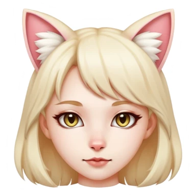 beautiful cat girl with cat ears sticker