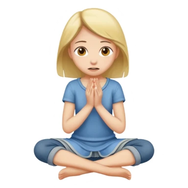 Girl begging on knees sticker