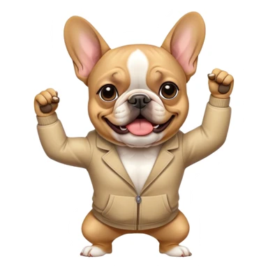French bulldog dabbing sticker
