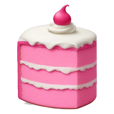 Pink cake with white cream sticker