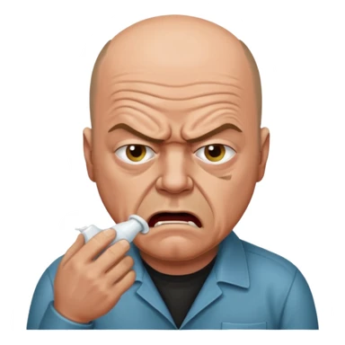 hank schrader vomiting on heisenberg sticker