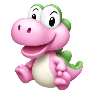 Yoshi in light pink sticker