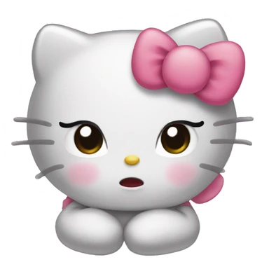 Hello Kitty cute baby cry sticker