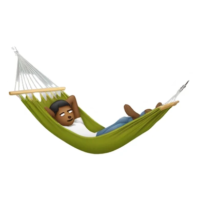 person laying in hammock sticker
