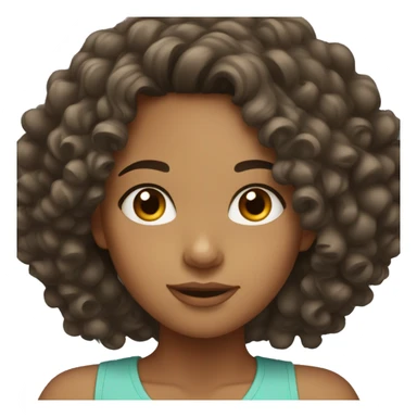 Mixed girl with curly hair sticker