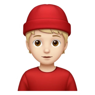 red hat and red dress boy sticker