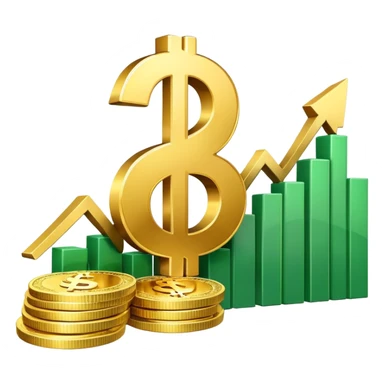 capitalism with dollar signs and stock market chart going up sticker