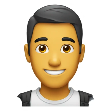 One eyebrow raised smiling sticker