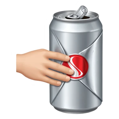 Crushing a can in a fist sticker