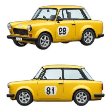 Trabant as a racecar sticker